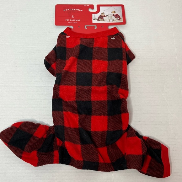 Set of 2 Dog/Cat Christmas Holiday PJs Red Buffalo Check/Gray Team Holiday New! - Picture 6 of 13